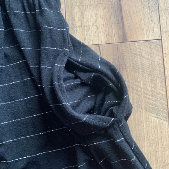 💜5 for $25💜Lux black silver striped dress no size - Picture 3 of 9